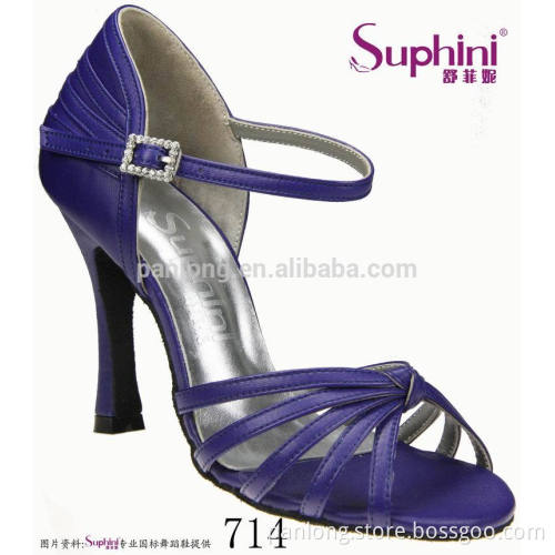 Genuine Leather Blue Latin Dance Shoe L714